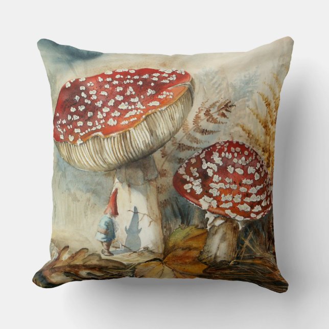 watercolor gnome cushion (Front)