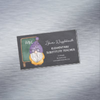 Watercolor Gnome Teacher Chalkboard Background