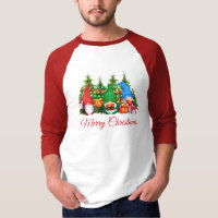 Watercolor Gnomes Red Merry Christmas Sports