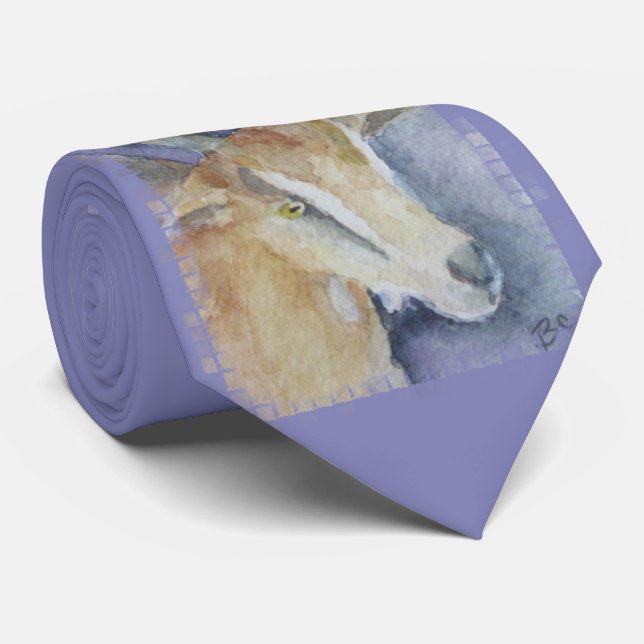 Watercolor Goat/Kid Tie (Rolled)