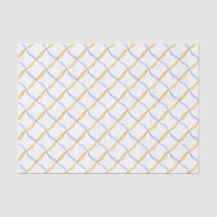 Watercolor Gold and Blue Ribbon Tissue Paper