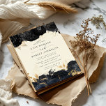 Watercolor Gold Black Roses Wedding Invitation<br><div class="desc">Our "Gothic Roses Wedding" collection features watercolor black roses coupled with gold foliage for an eclectic collection of products for different occasions. Check our store for more items from this collection or contact us through char or email for custom products.</div>