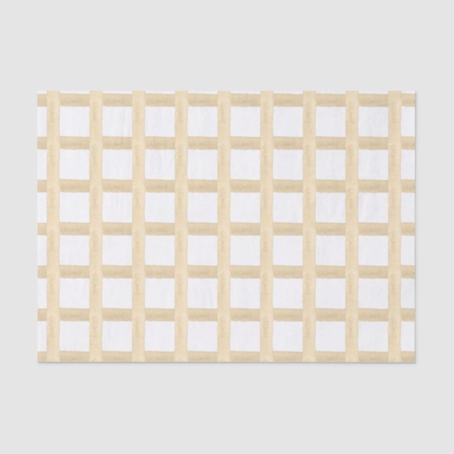 Watercolor Gold Lattice Tissue Paper (Front)