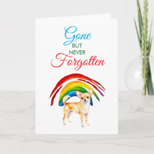 Watercolor Golden Chihuahua Pet Loss Sympathy Card