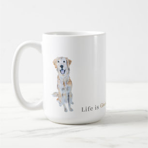 Watercolor Golden Retriever Dog Coffee Mug