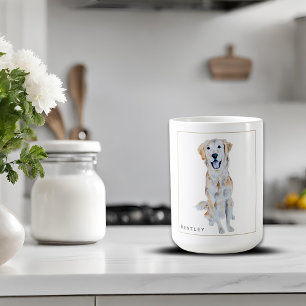 Watercolor Golden Retriever Dog Personalized Coffee Mug