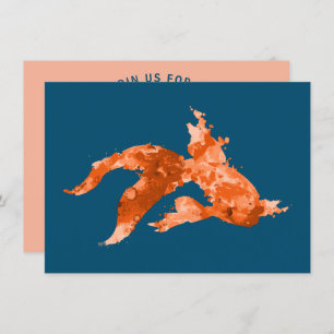 watercolor goldfish invitation