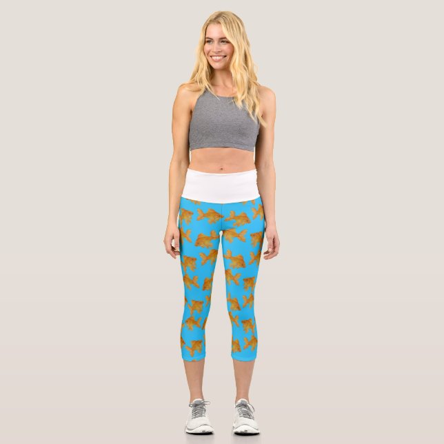 Watercolor Goldfish Leggings (Front)
