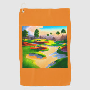 Watercolor Golf Course Utopia Towel