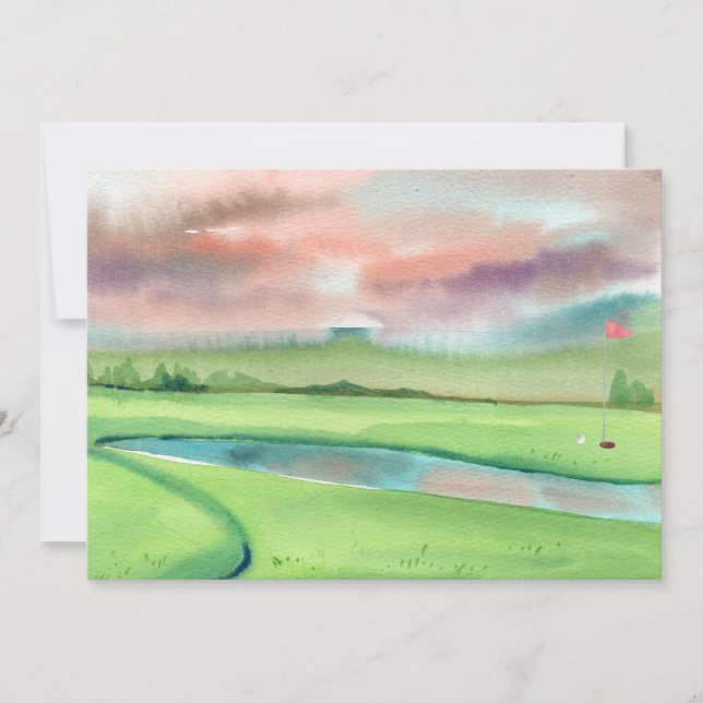 Watercolor Golf Invitation (Front)