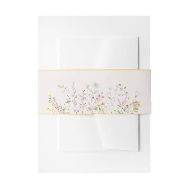 Watercolor Goose Duck Wildflower Baby Shower Invitation Belly Band (Front Example)