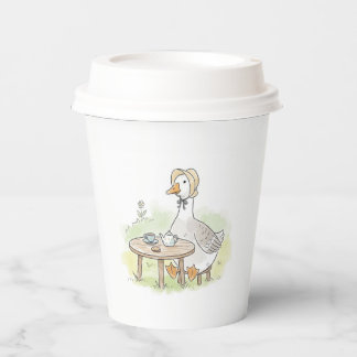 Watercolor Goose Tea Party Paper Cups