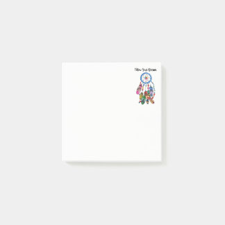 Watercolor gorgeous rainbow dream catcher post-it notes