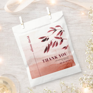 Watercolor gradient Japandi Thank You wedding Favour Bag