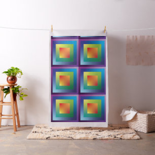 Watercolor Gradient Pillow Quilt Square Fabric