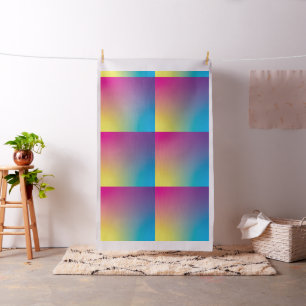 Watercolor Gradient Pillow Square Rainbow Pink Fabric