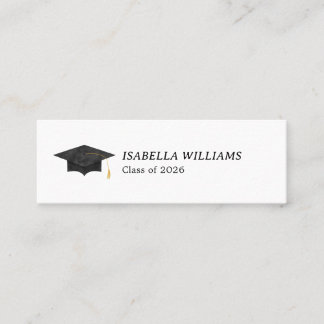 Watercolor Graduation Cap Name Card - Insert Card