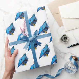 Watercolor Graduation Cap Wrapping Paper