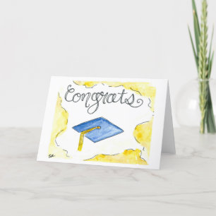 Watercolor Graduation Card