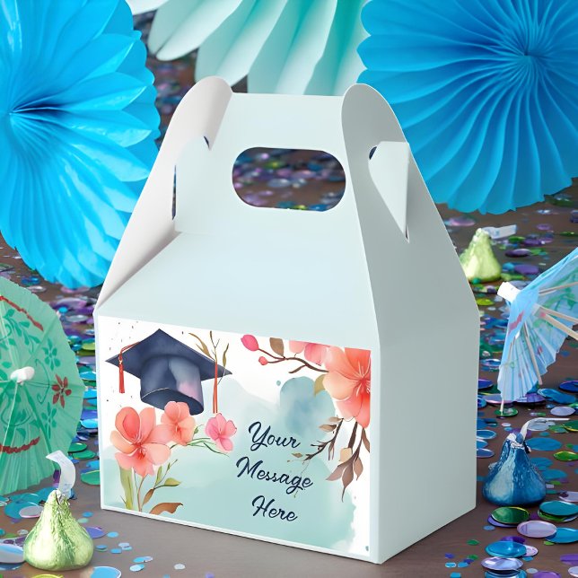 Watercolor Graduation Celebration  Favour Box (Creator Uploaded)