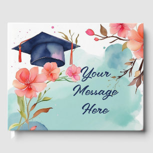 Watercolor Graduation Celebration Guest Book