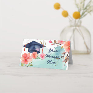 Watercolor Graduation Celebration Place Card