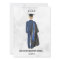 Watercolor Graduation Gown & Cap Card Man