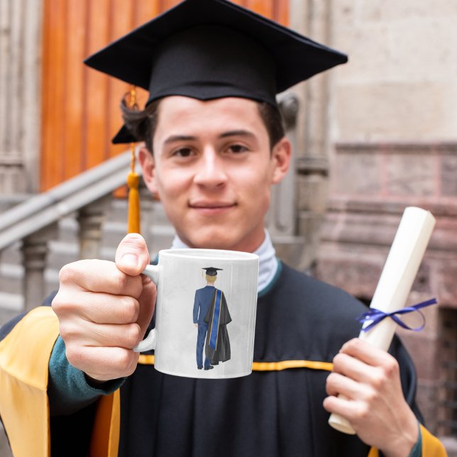 Watercolor Graduation Gown & Cap Mug Young Man (Creator Uploaded)