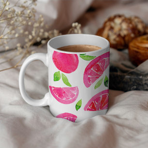 Watercolor  grapefruit coffee mug