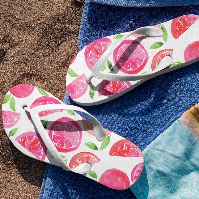 Watercolor  grapefruit thongs (Creator Uploaded)