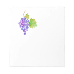 Watercolor Grapes 2 Notepad