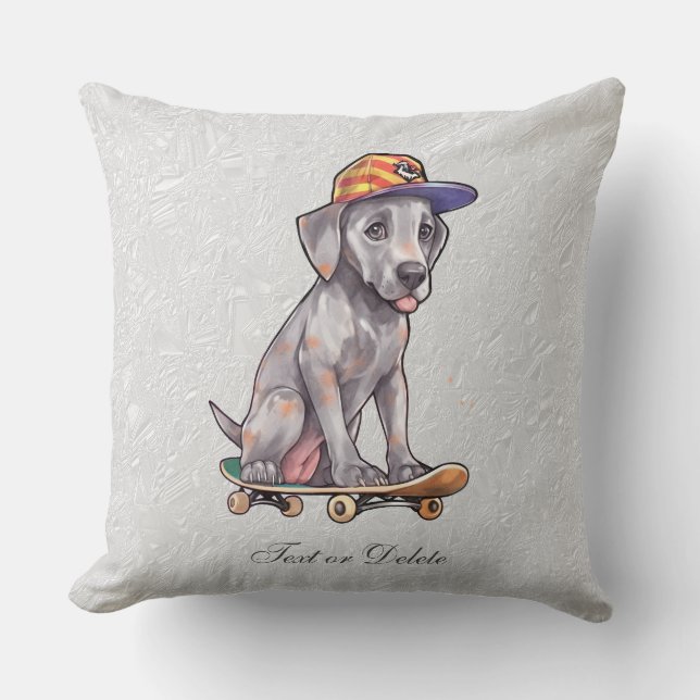 Watercolor Great Dane Throw Pillow (Front)
