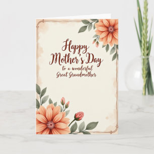 Watercolor Great Grandmas Day Card