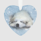 Watercolor Great Pyrenees Sleeping Pup
