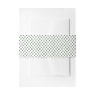 Watercolor Green Bamboo Lattice Belly Band Invitation Belly Band