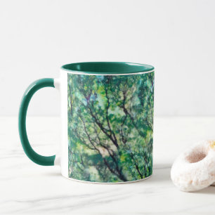 Watercolor Green Forest Pattern Mug