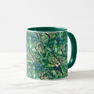 Watercolor Green Forest Pattern Mug