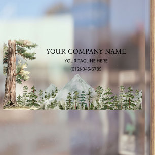 Watercolor Green Forest Personalized Business