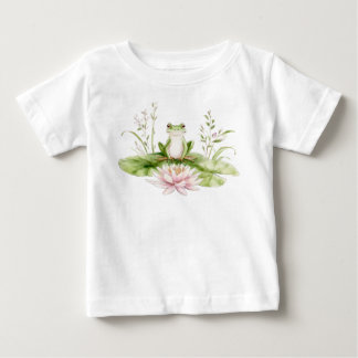 Watercolor Green Frog Baby T-Shirt