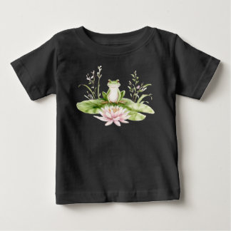 Watercolor Green Frog  Baby T-Shirt