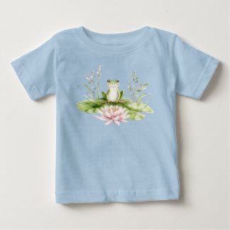 Watercolor Green Frog Baby T-Shirt