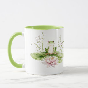 Watercolor Green Frog  Mug