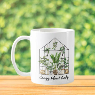 Watercolor Green House Plant Quote  Coffee Mug