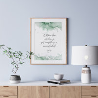 Watercolor Green Lao Tzu Quote