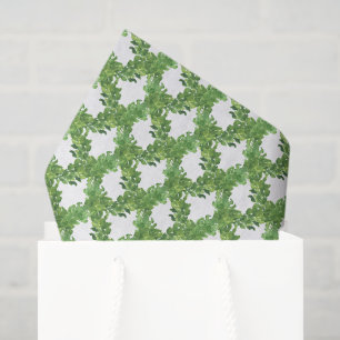 Watercolor Green Lattice Garland Tissue Paper
