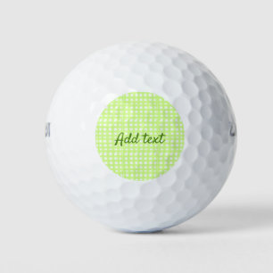 Watercolor green plaid ginham personalised add tex golf balls