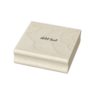 Watercolor green plaid ginham personalised add tex rubber stamp