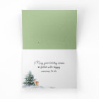 Watercolor Green Retro Christmas Truck