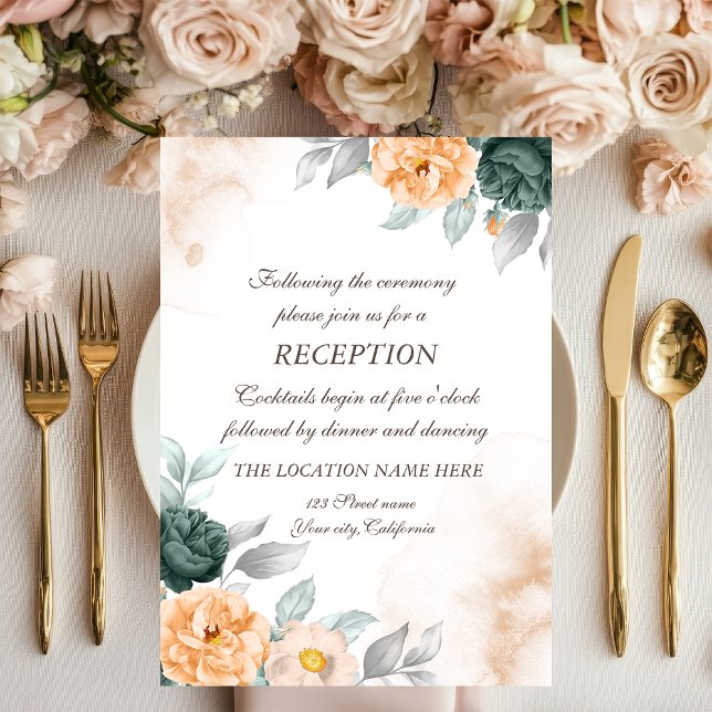 Watercolor Green Roses Wedding   Invitation (Creator Uploaded)