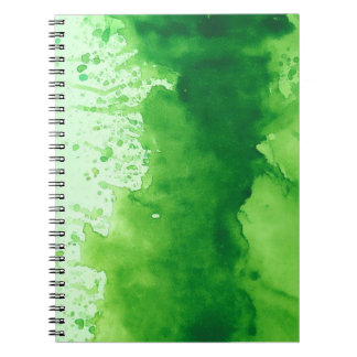 watercolor green texture notebook